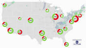 Map of U.S. airport flight cancellation rates: LIVE FROM <b>FLIGHTAWARE</b>の画像