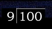 Divide <b>100</b> by <b>9</b> , decimal result . Division with 1 Digit Divisors . Long ...の画像