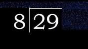 Divide 29 by 8 , decimal result . Division with 1 Digit Divisors . How ...の画像