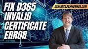 Fix D365 Invalid Certificate Error - YouTubeの画像